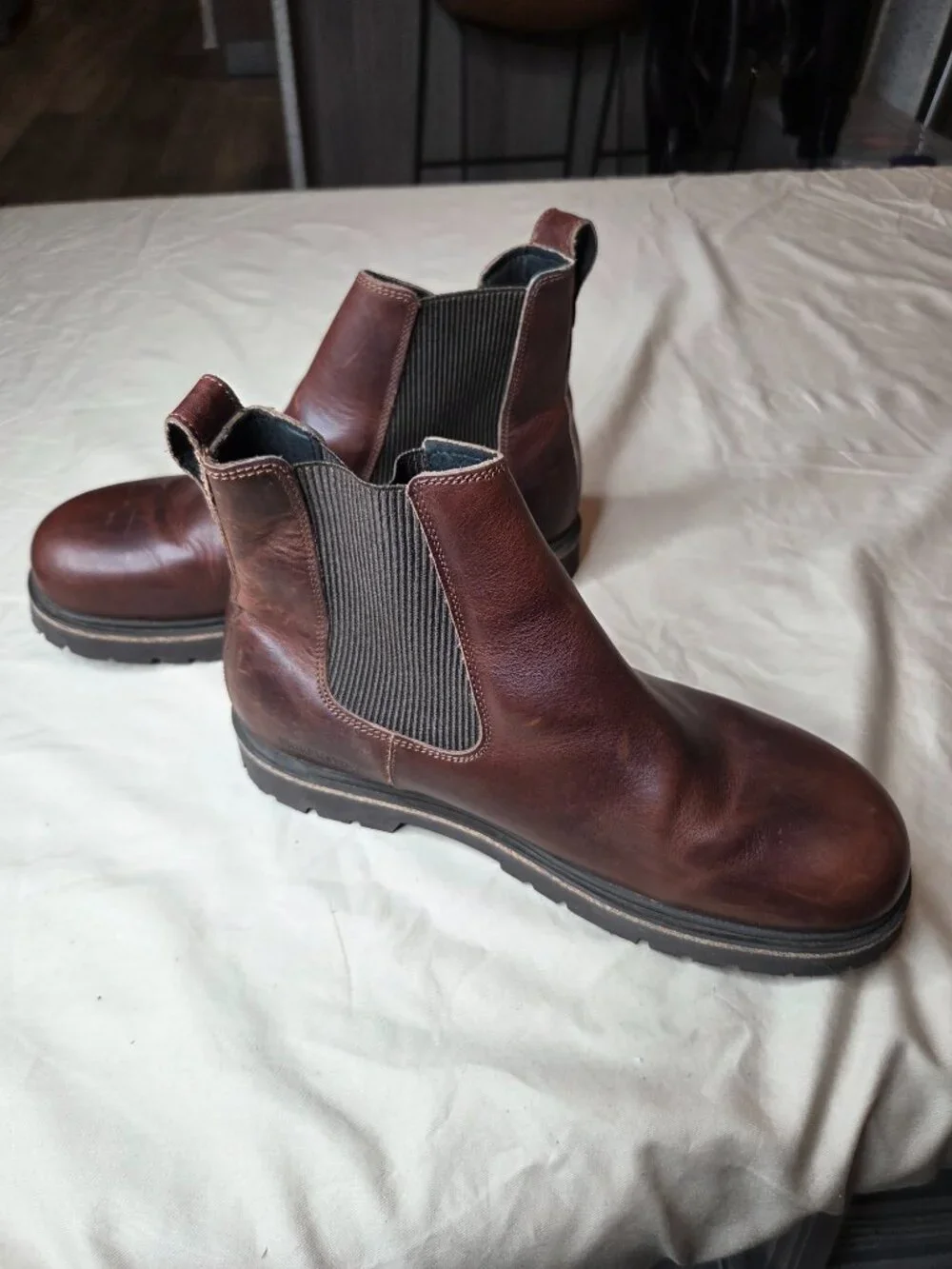 Birkenstock Brown Leather Chelsea Boots